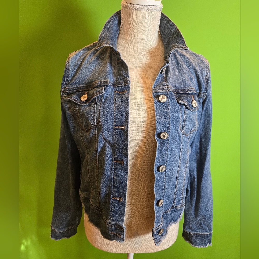 NINE WEST Blue Denim Jacket - Women's Casual Jean Jacket